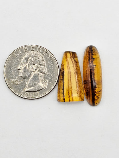 Amber authentic cabochon set large