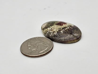 Moss agate cabochon large