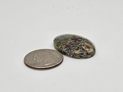 Moss agate cabochon large