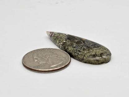 Moss agate cabochon large