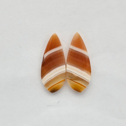 Carnelian Agate Cabochon Pair