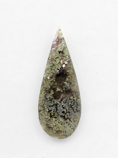 Moss agate cabochon large