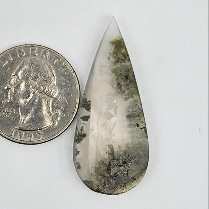 Moss agate cabochon large
