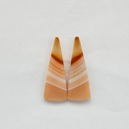 Carnelian Agate Cabochon Pair
