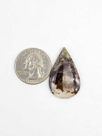 Moss agate cabochon large