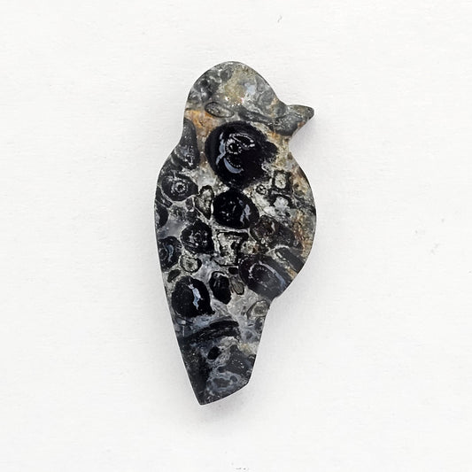 Fossilized Dinosaur Bone Bird Cabochon