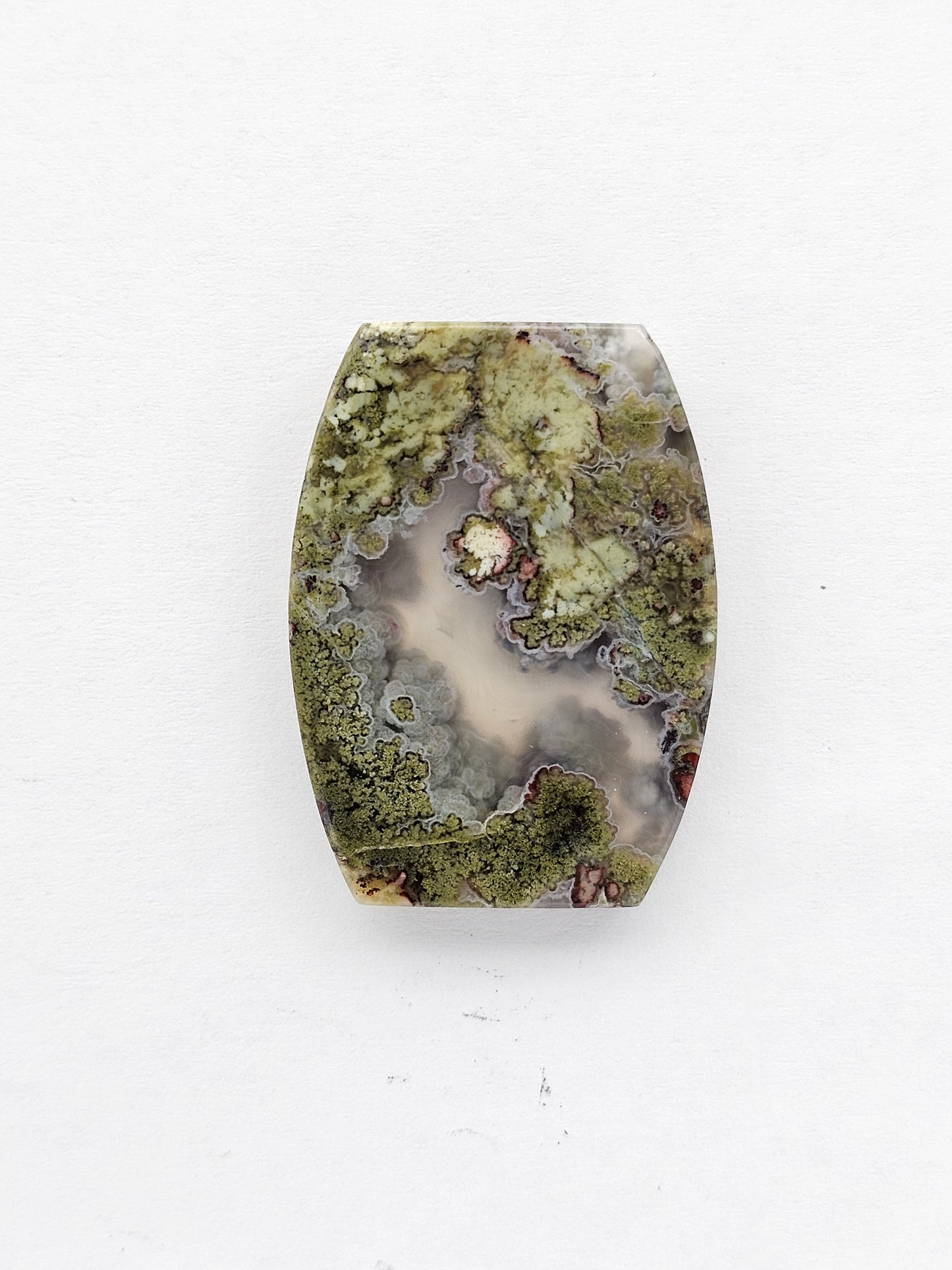 Moss agate cabochon