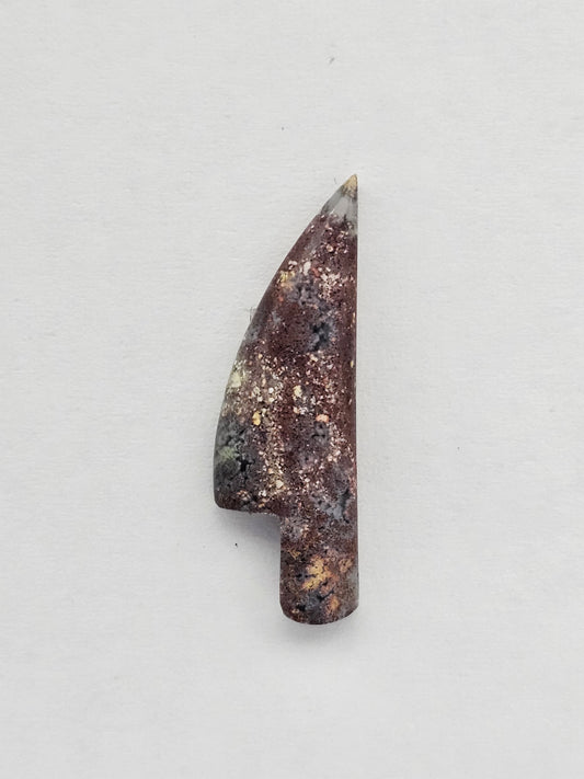 Moss agate knife cabochon