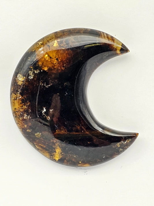 Amber authentic moon cabochon large
