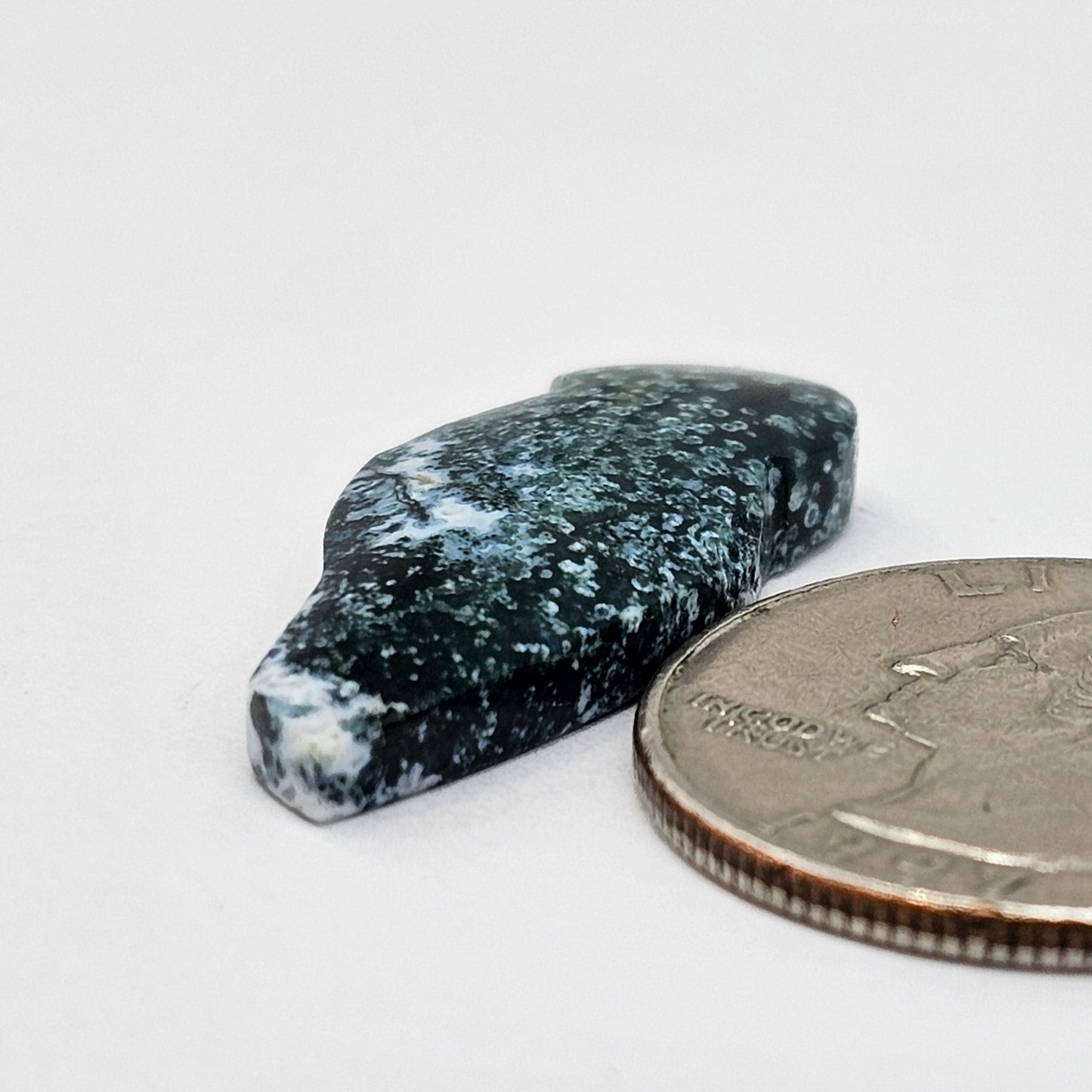 Moss Agate Bird Cabochon