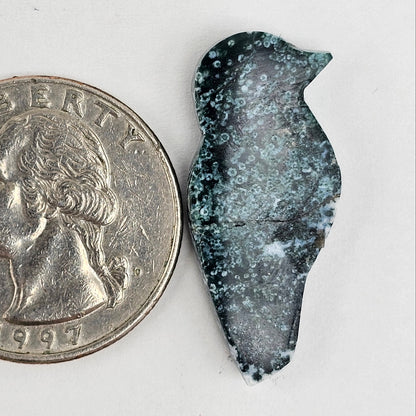 Moss Agate Bird Cabochon
