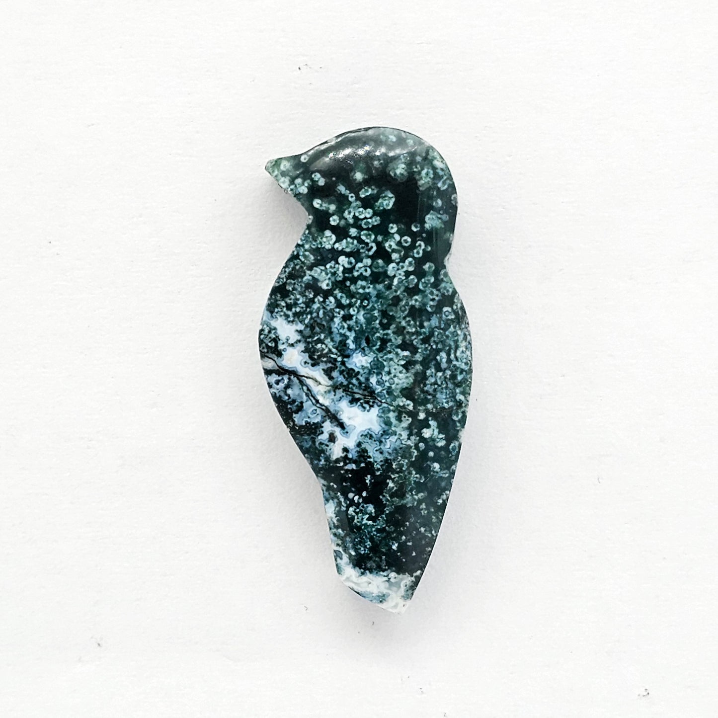 Moss Agate Bird Cabochon