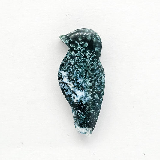 Moss Agate Bird Cabochon