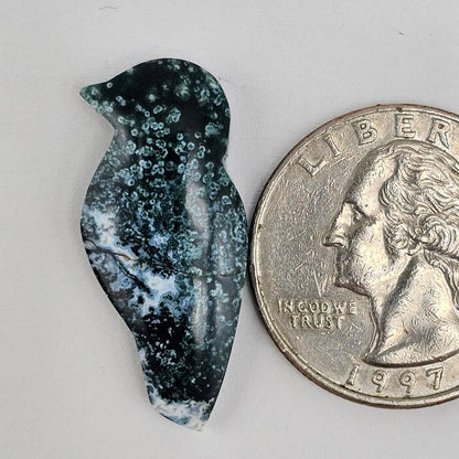 Moss Agate Bird Cabochon