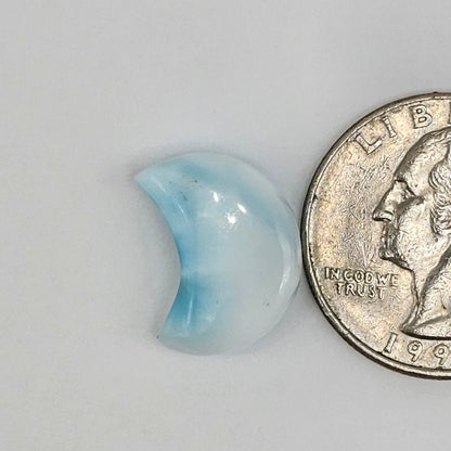 Larimar Moon Cabochon