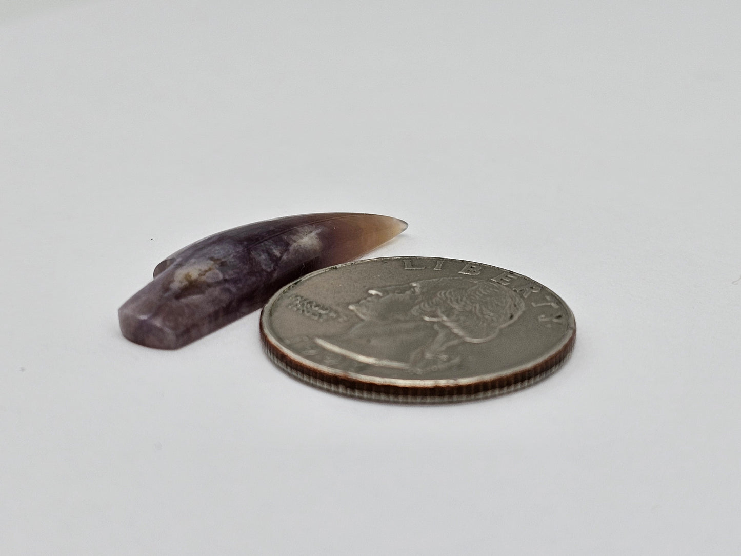 Purple agate knife cabochon