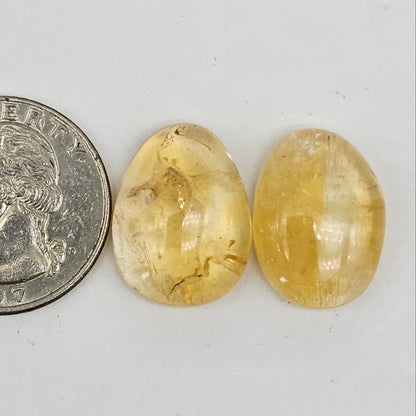 Citrine Silica Cabochon Set