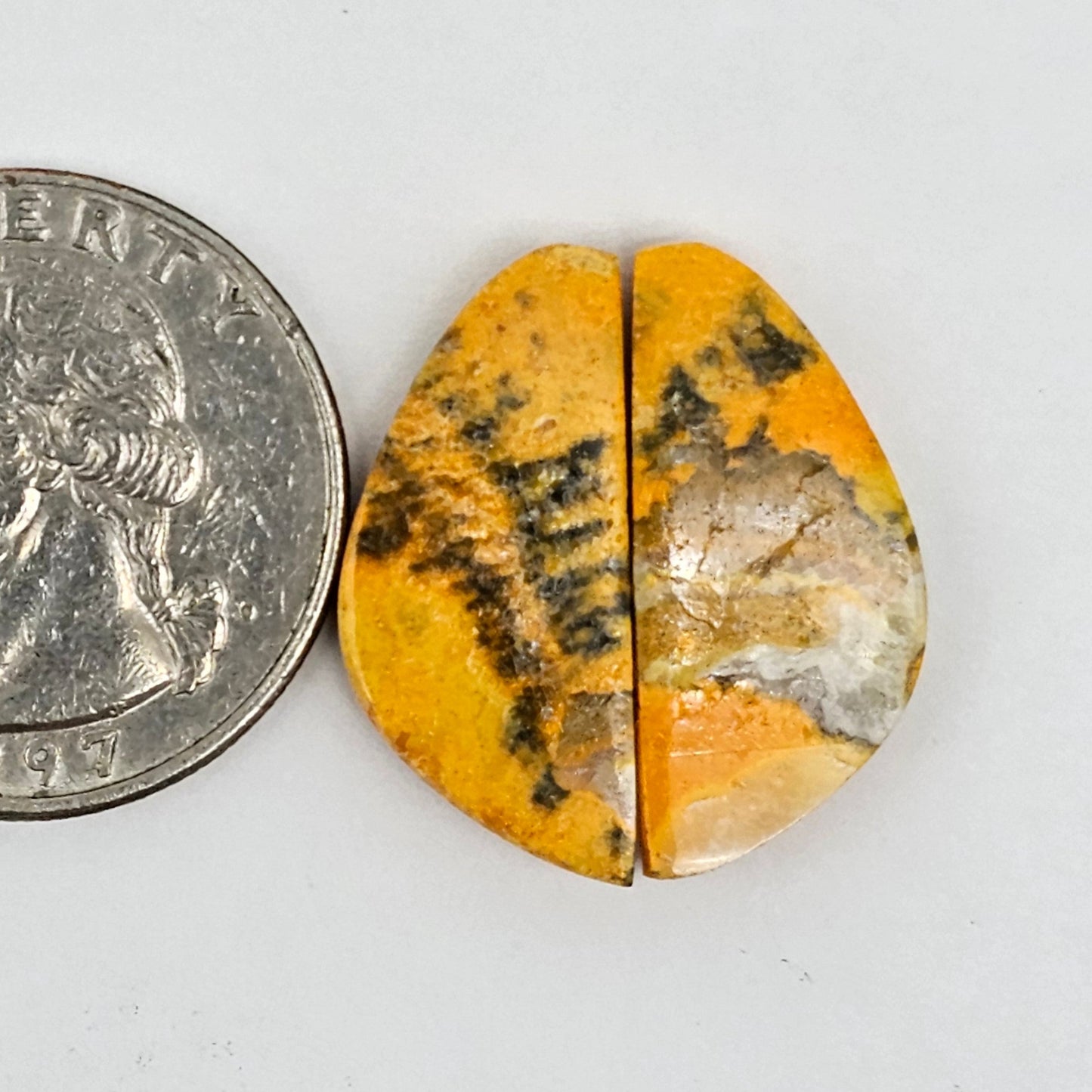 Bumblebee Jasper Cabochon Pair