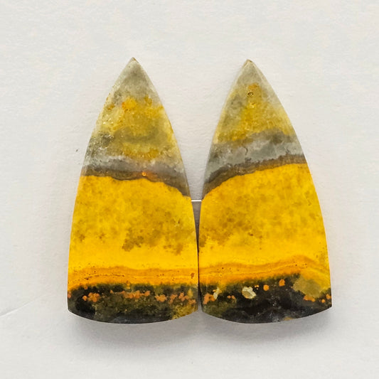 Bumblebee Jasper Cabochon Pair