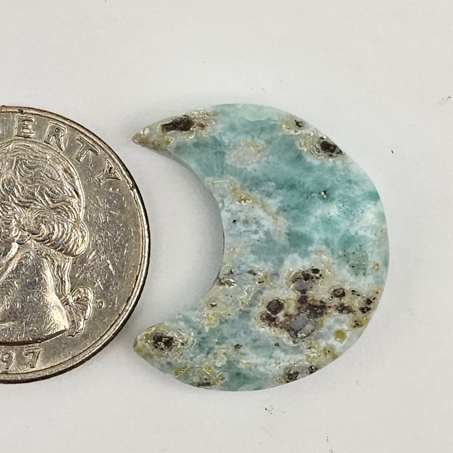 Larimar Moon Cabochon