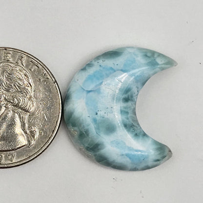Larimar Moon Cabochon