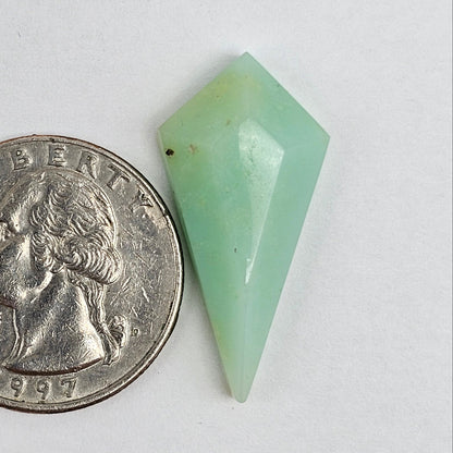 Chrysoprase Long Diamond Cabochon