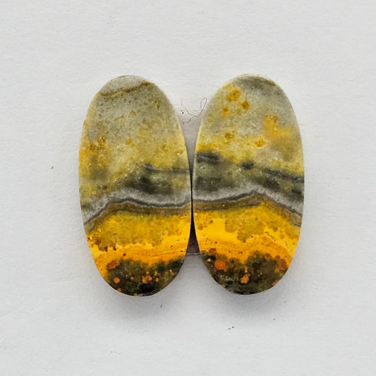 Bumblebee Jasper Cabochon Pair
