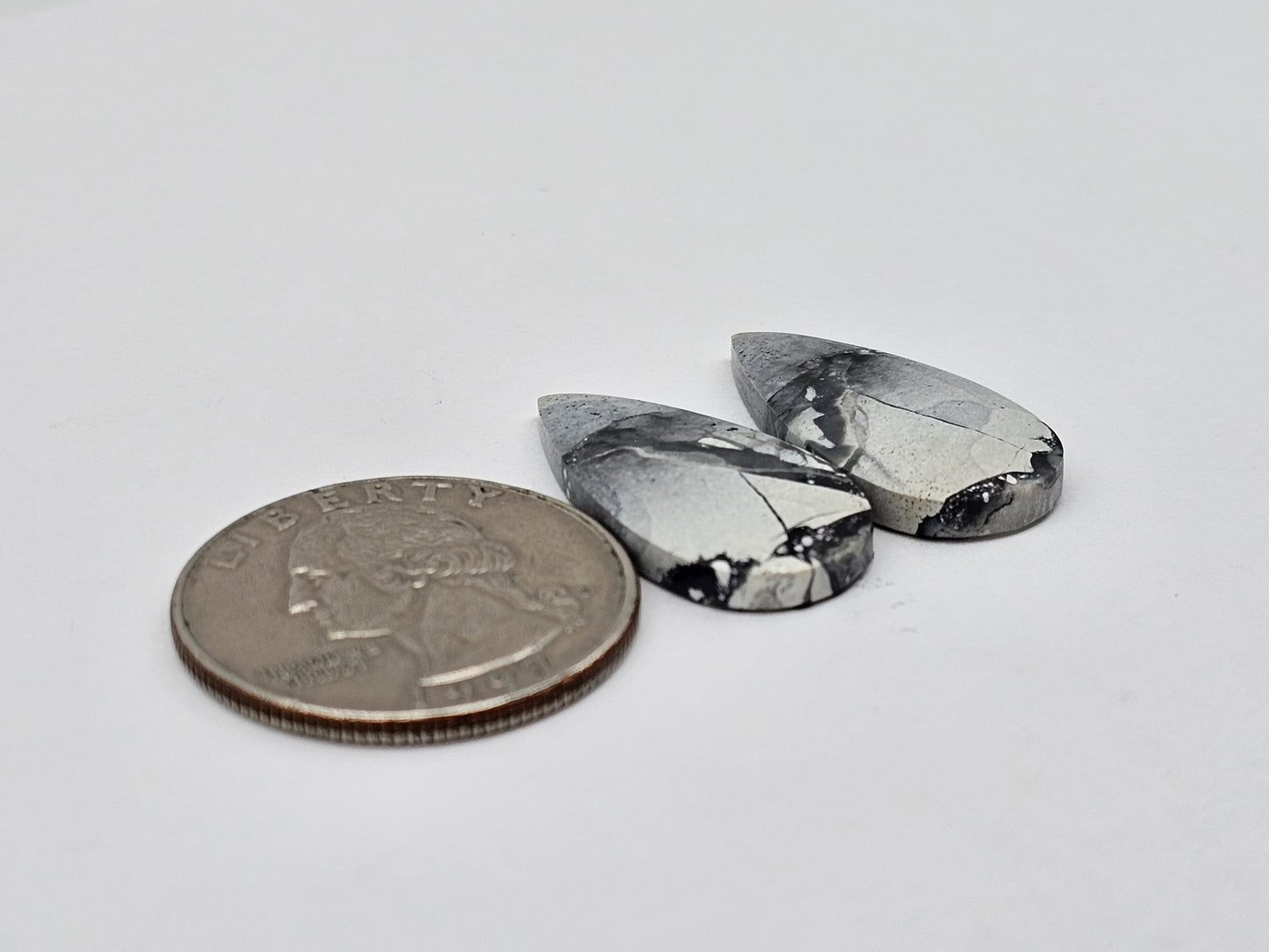 Maligano Jasper cabochon pair