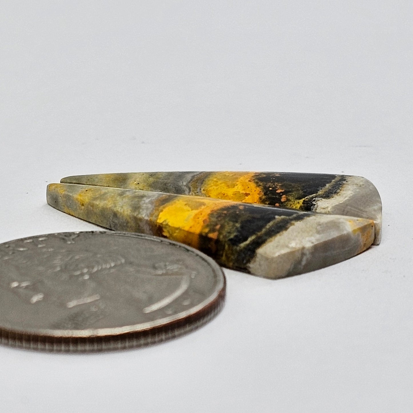 Bumblebee Jasper Cabochon Pair