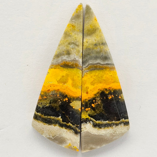 Bumblebee Jasper Cabochon Pair