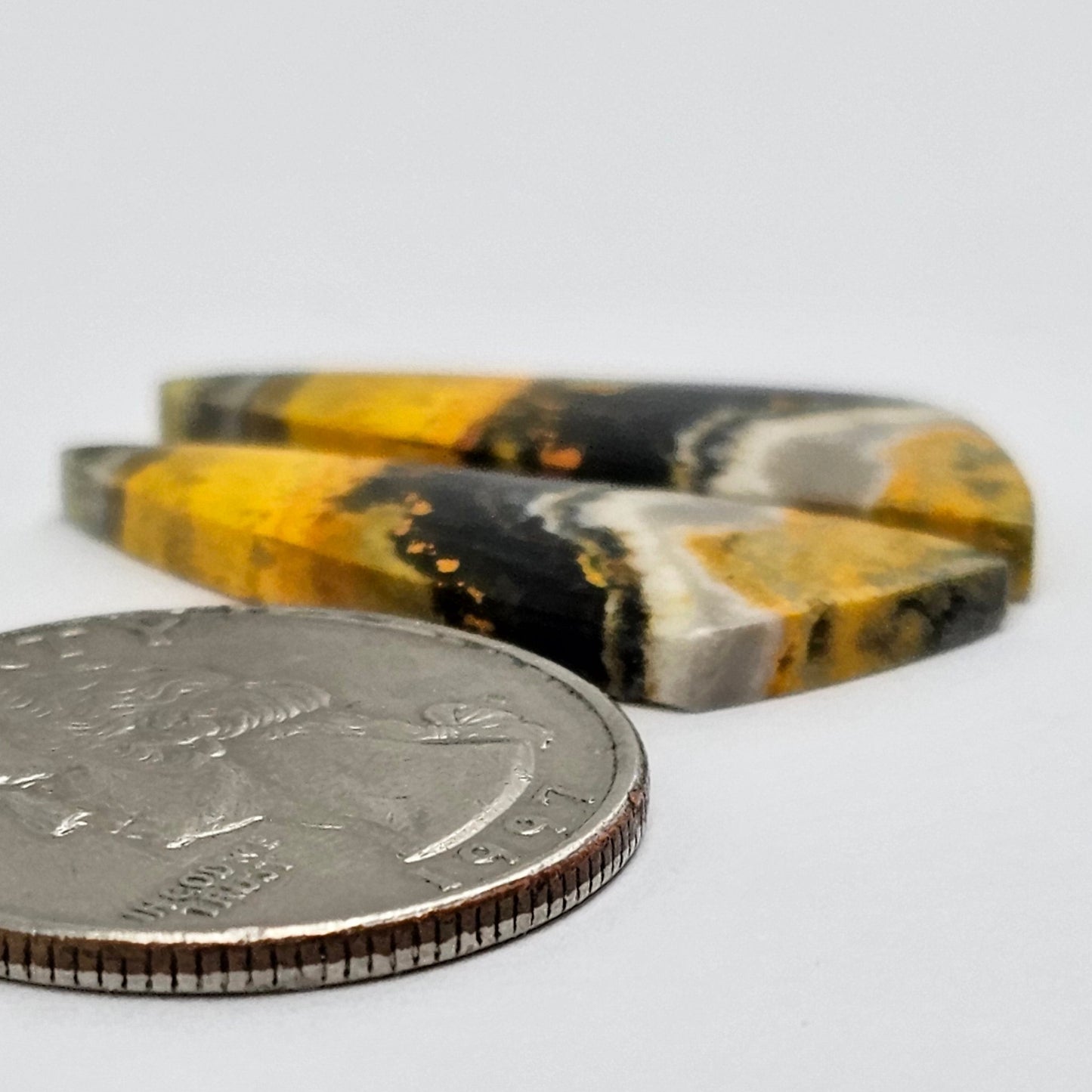 Bumblebee Jasper Cabochon Pair