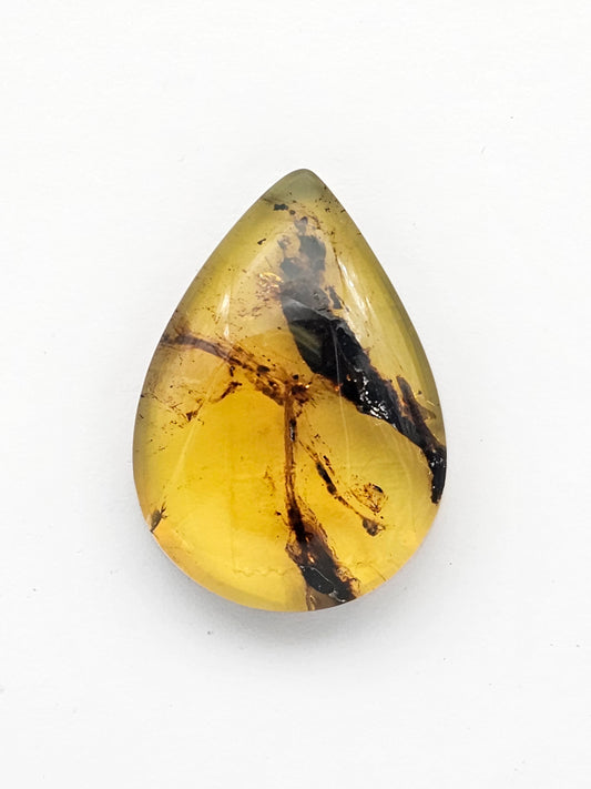 Amber authentic cabochon large