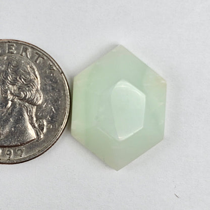 Chrysoprase Short Hexagon Cabochon