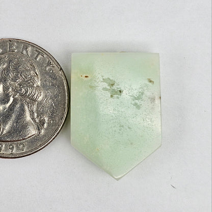 Chrysoprase Short Shield Cabochon