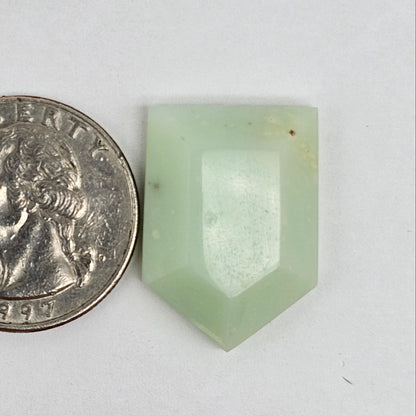 Chrysoprase Short Shield Cabochon
