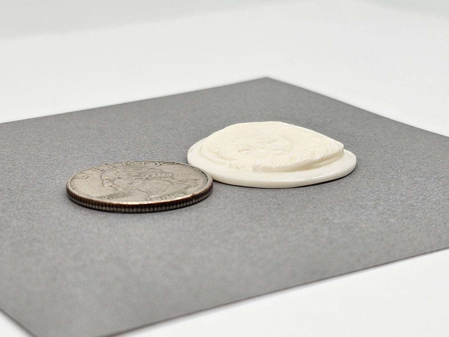 Sleeping Cat Bone Carving Cabochon