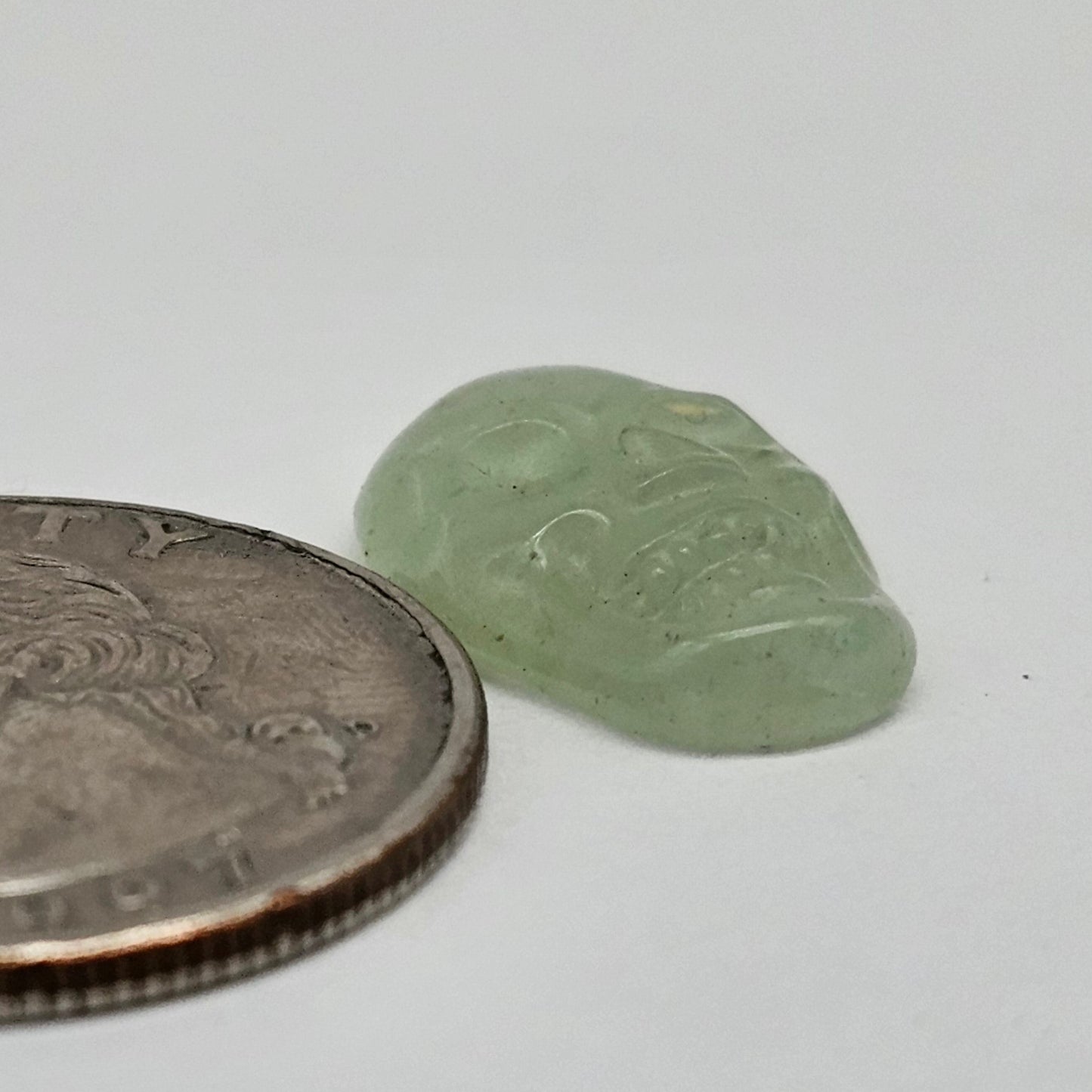 Aventurine Skull Cabochon