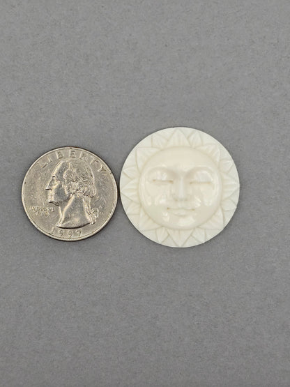 Sun Bone Carving Cabochon