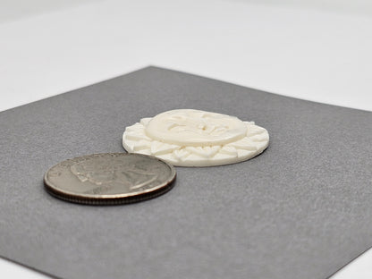 Sun Bone Carving Cabochon