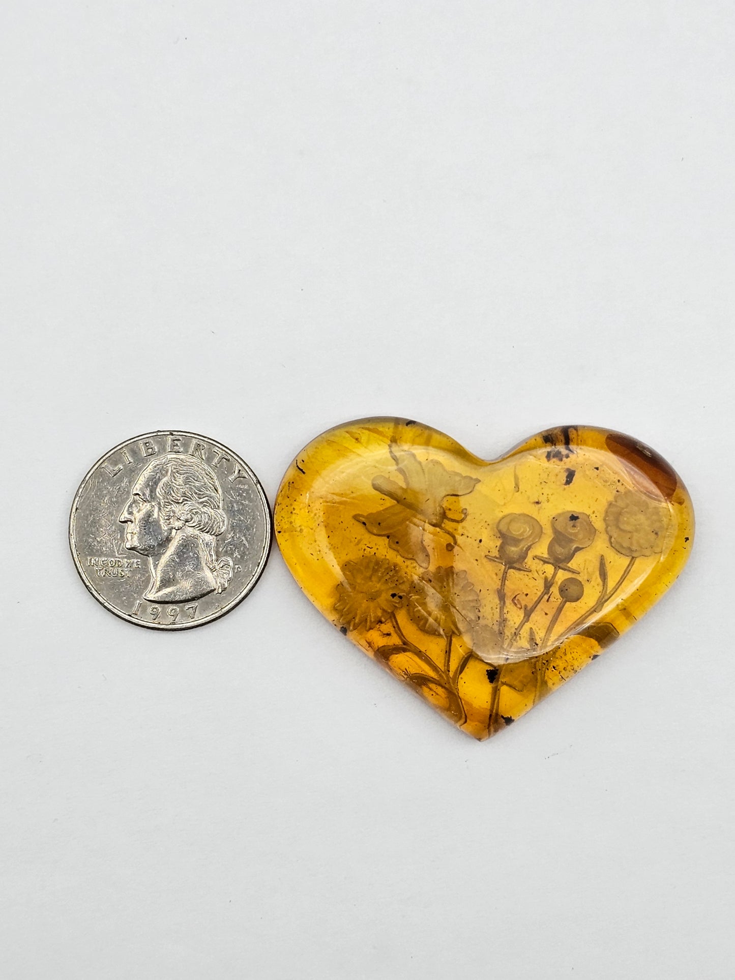 Amber authentic intaglio cabochon large