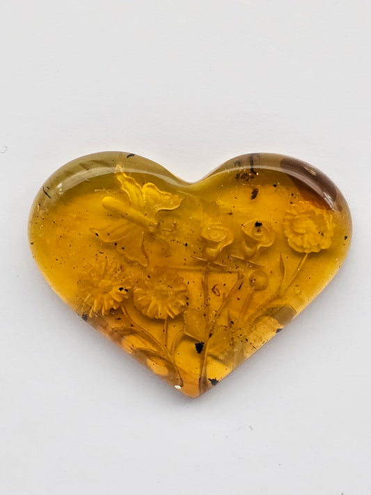 Amber authentic intaglio cabochon large