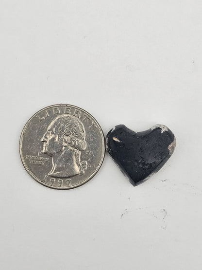 Snake agate heart cabochon