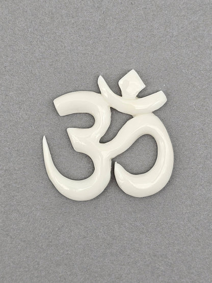 Om Symbol Bone Carving Cabochon