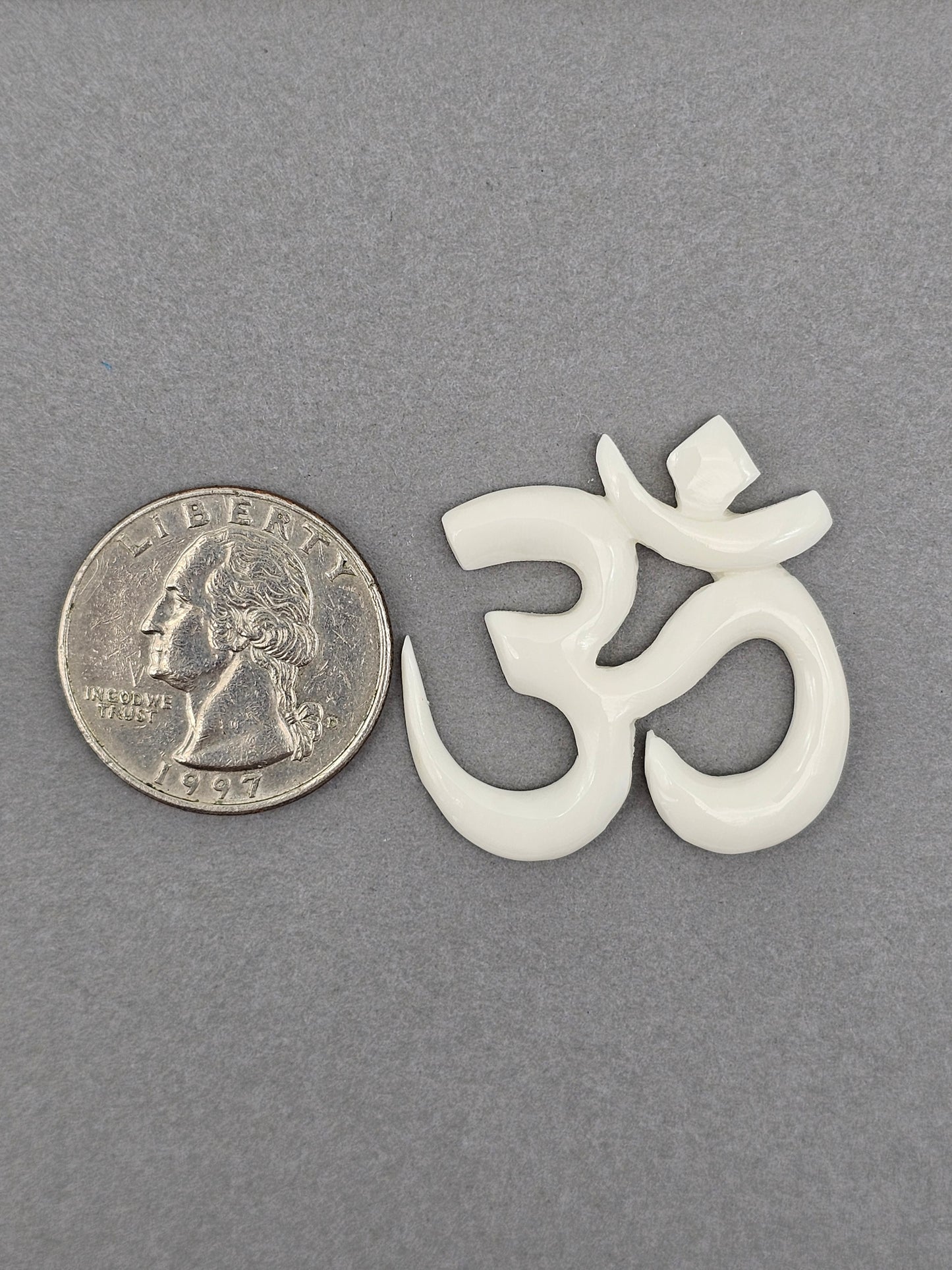 Om Symbol Bone Carving Cabochon