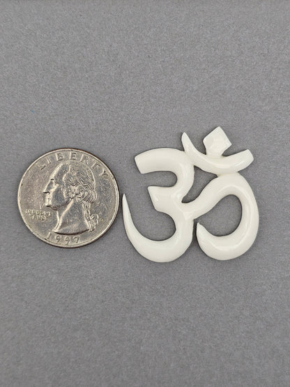 Om Symbol Bone Carving Cabochon