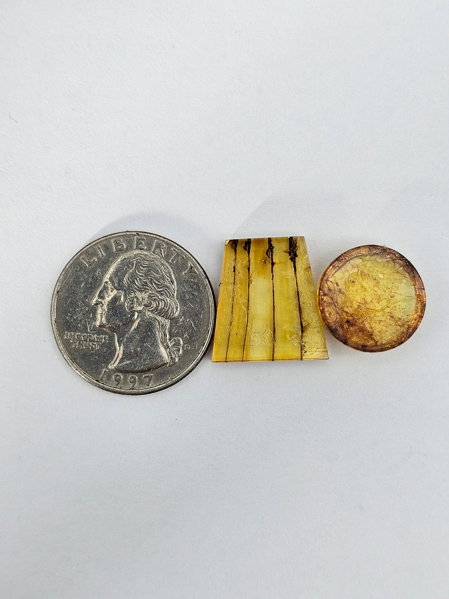 Amber authentic cabochon set large