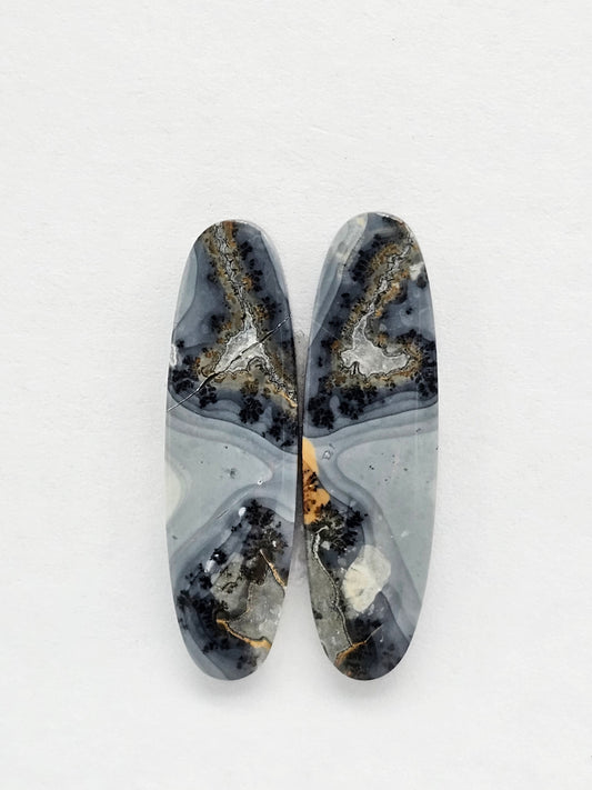 Maligano Jasper Cabochon Pair