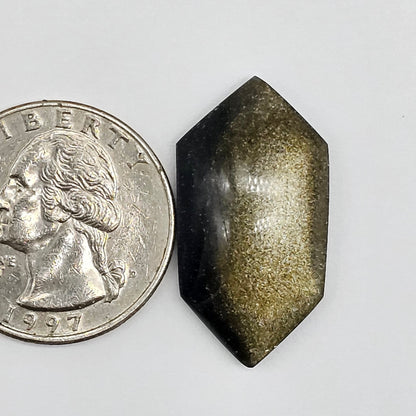 Golden Obsidian Long Diamond Cabochon