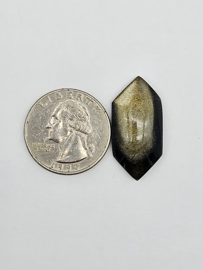 Golden Obsidian Long Diamond Cabochon