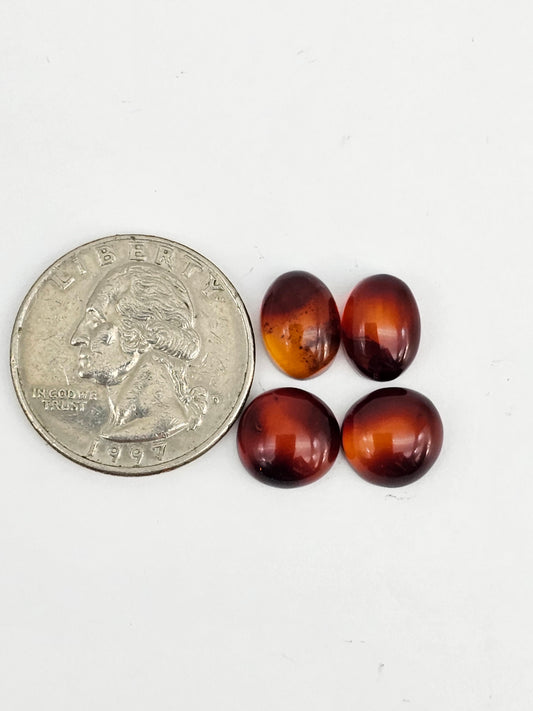 Amber authentic cabochon pair lot